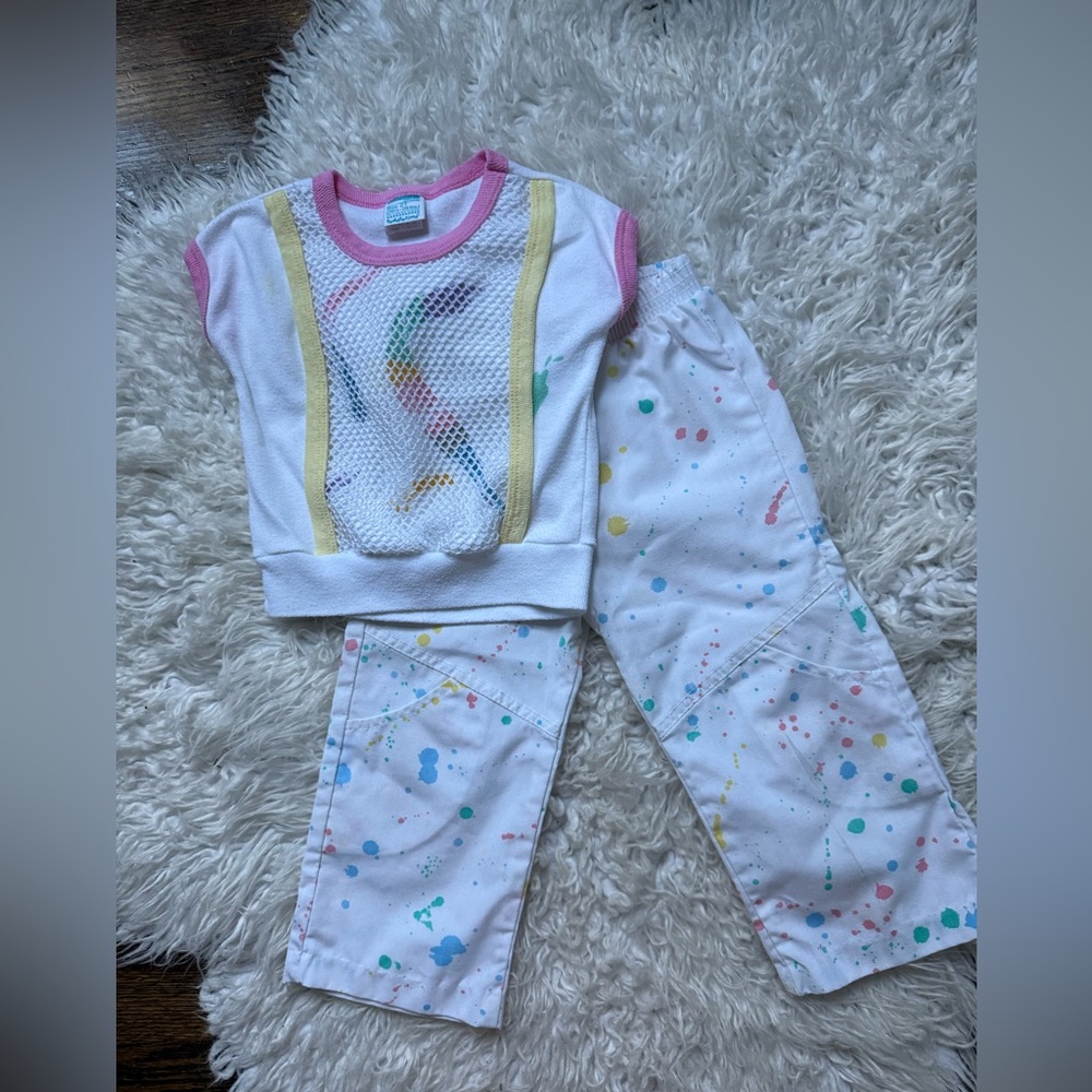 Colorful Splatter Paint Kids Outfit